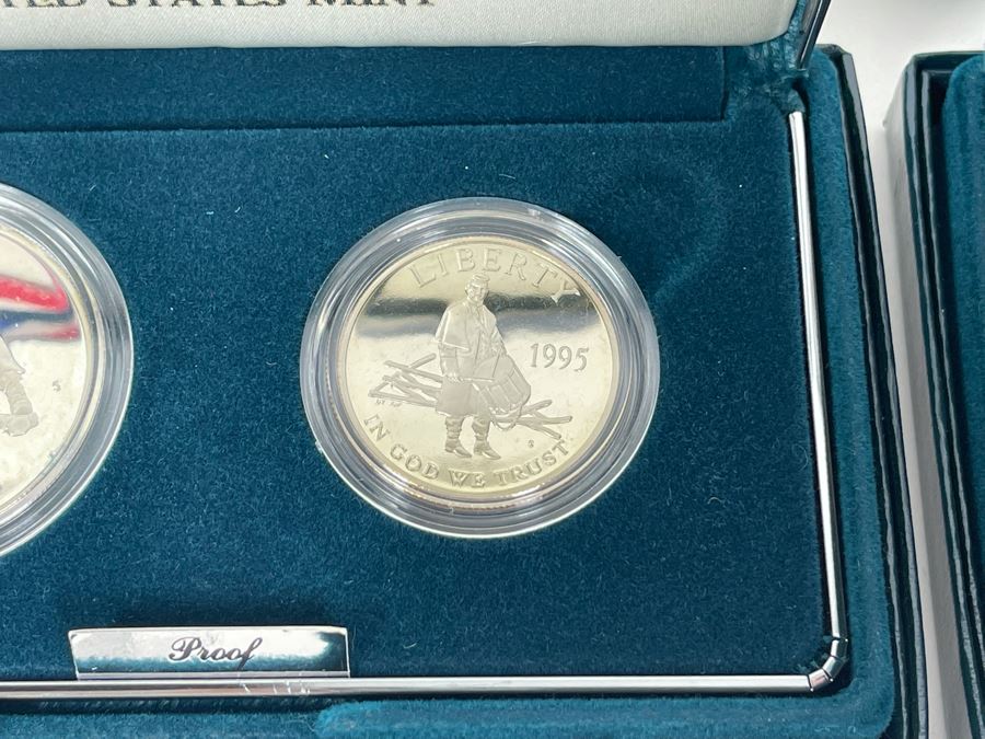 Pair Of 1995 Civil War Battlefield Commemorative Proof Coins (2) 90% Silver Dollars, (2) Clad Half Dollars [Photo 6]
