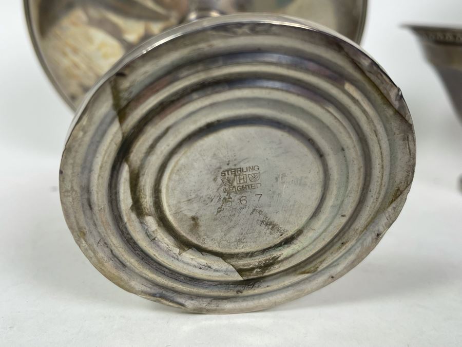 Set Of Three Weighted Sterling Silver Footed Bowls [Photo 7]