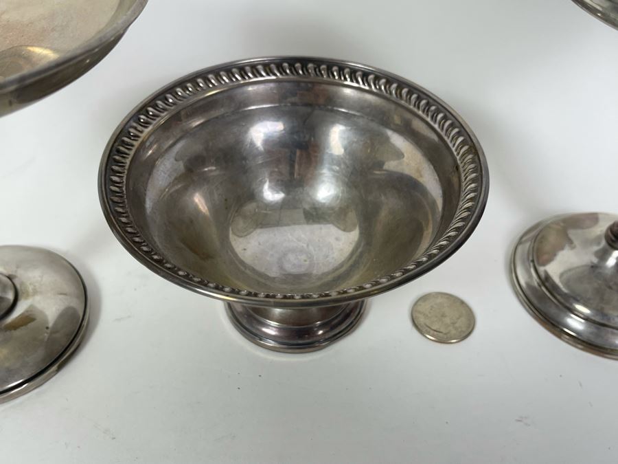 Set Of Three Weighted Sterling Silver Footed Bowls [Photo 3]