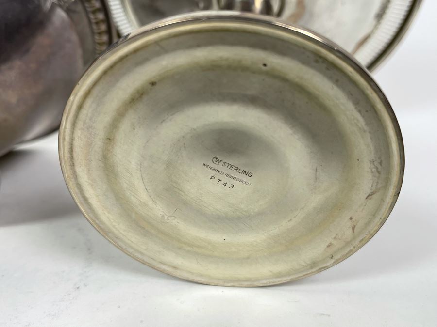 Set Of Three Weighted Sterling Silver Footed Bowls [Photo 9]