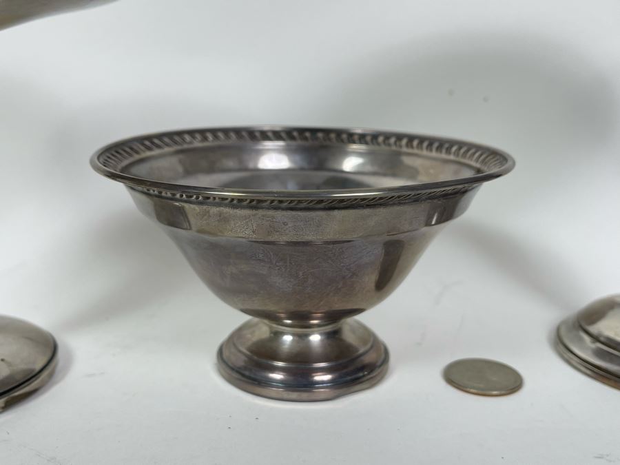 Set Of Three Weighted Sterling Silver Footed Bowls [Photo 4]