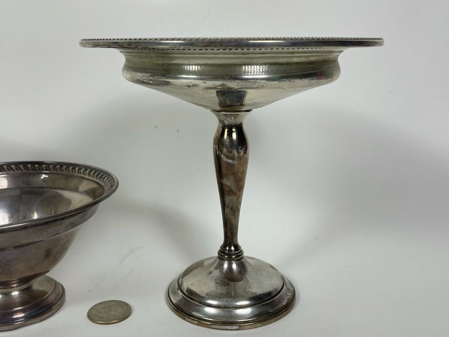Set Of Three Weighted Sterling Silver Footed Bowls [Photo 6]