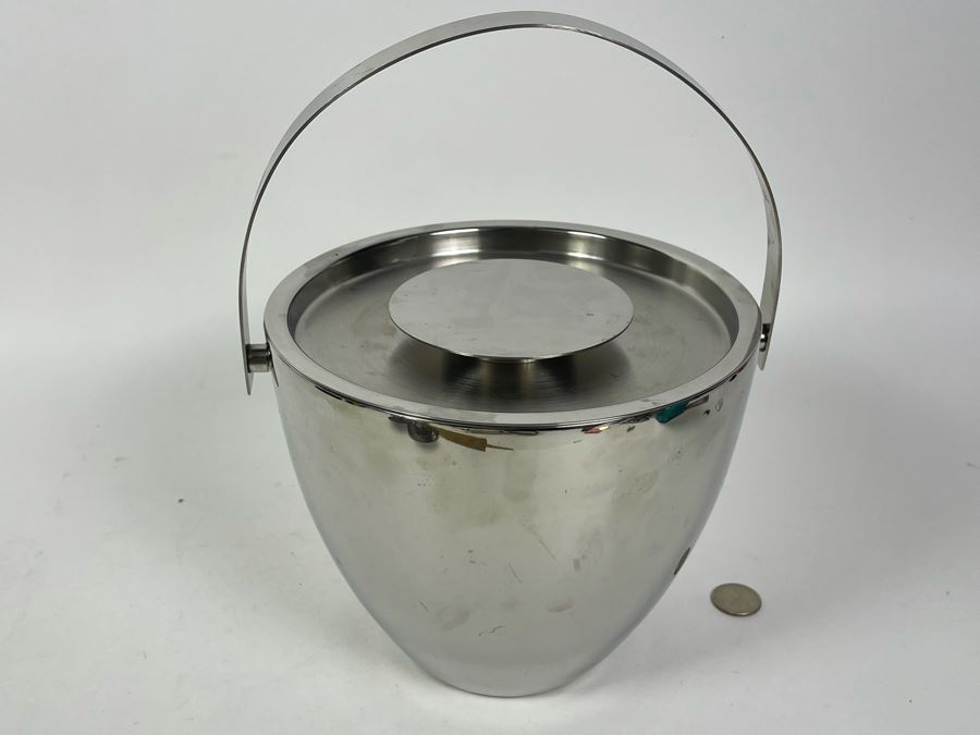 Stainless Steel Ice Bucket With Handle 8W X 7H