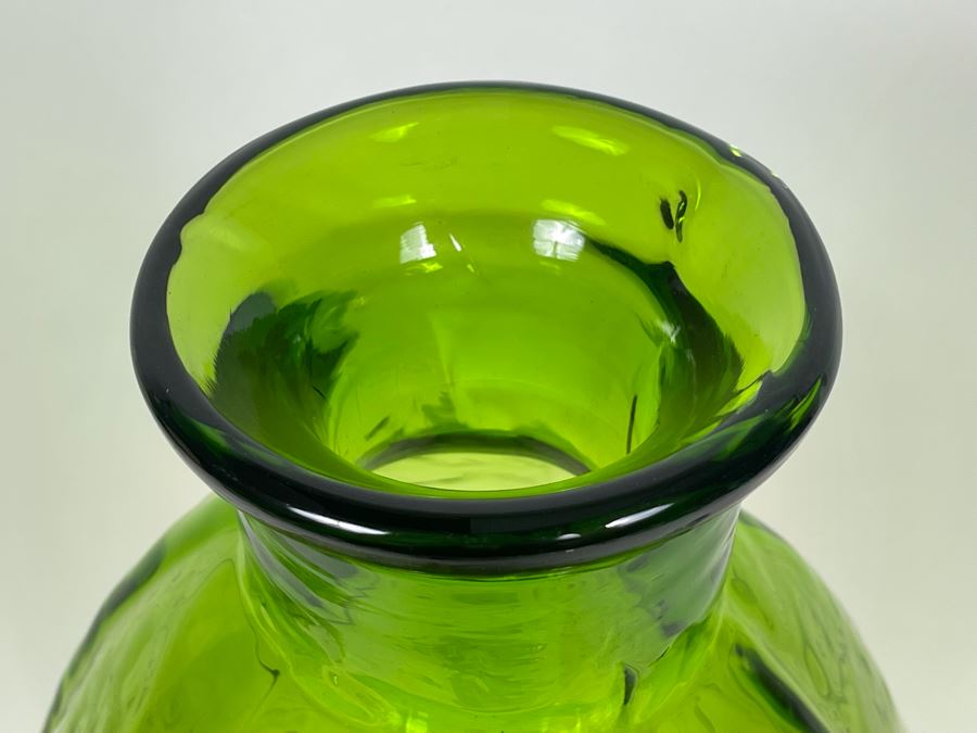 Large Blenko Green Glass Jar Vase 19.5H [Photo 4]