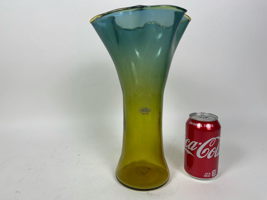 Blenko Glass Vase 12H [Photo 2]