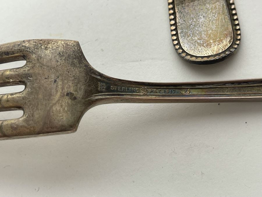 Sterling Silver Forks, Spoons, Serving Pieces, Candle Snuffer - Total Sterling Silver Weight 261g [Photo 6]