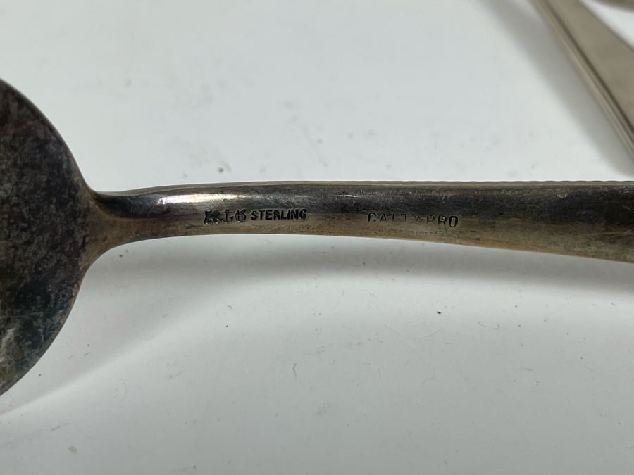 Sterling Silver Forks, Spoons, Serving Pieces, Candle Snuffer - Total Sterling Silver Weight 261g [Photo 7]