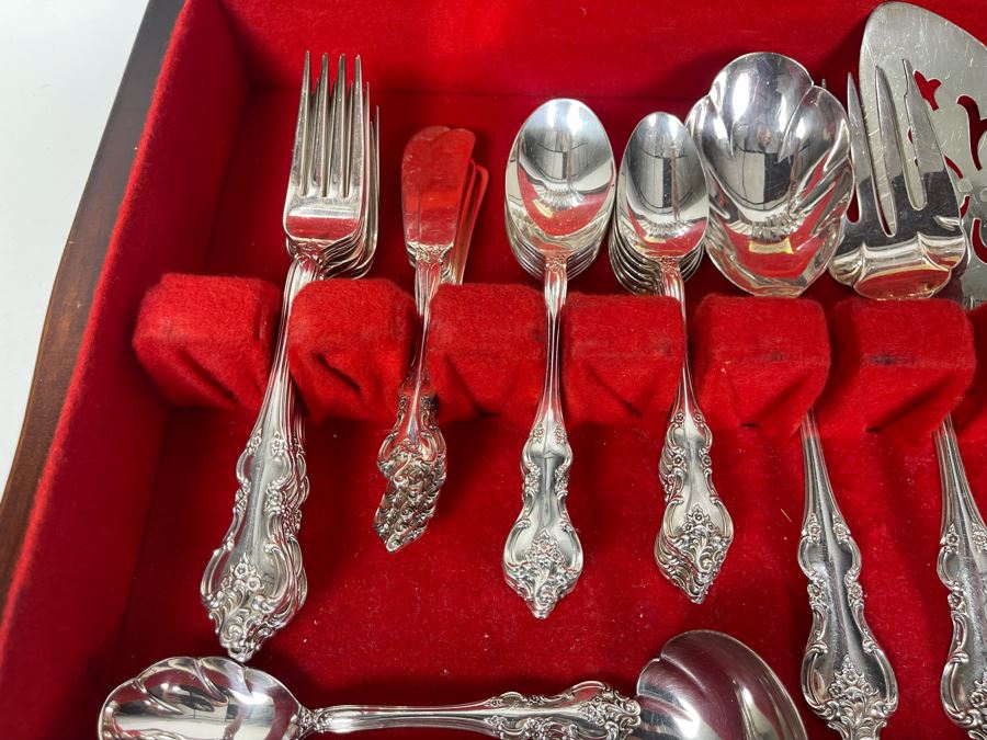 International Silverplate Flatware Set Apx Service For 8 With Storage Box [Photo 5]