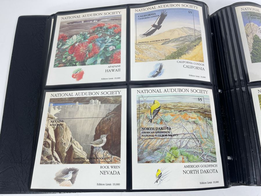 Limited Edition Large Format Mint Stamps Collection From National Audubon Society Birds Of All 50 States $5 Stamps Based On Wildlife Artist Michael Warren - 11 X 10 See Photos [Photo 16]