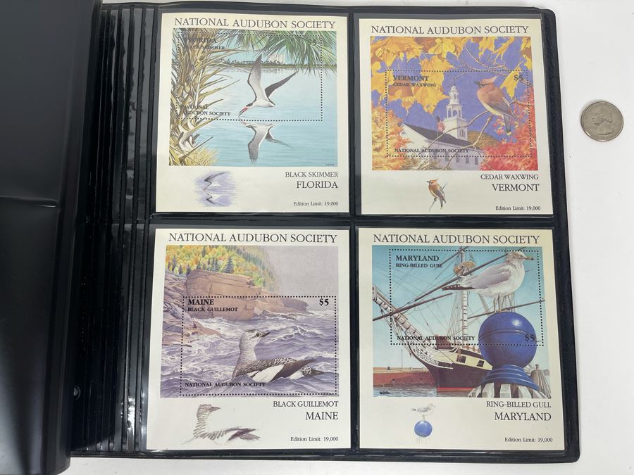 Limited Edition Large Format Mint Stamps Collection From National Audubon Society Birds Of All 50 States $5 Stamps Based On Wildlife Artist Michael Warren - 11 X 10 See Photos [Photo 11]