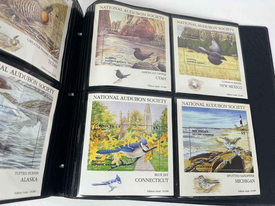 Limited Edition Large Format Mint Stamps Collection From National Audubon Society Birds Of All 50 States $5 Stamps Based On Wildlife Artist Michael Warren - 11 X 10 See Photos [Photo 21]