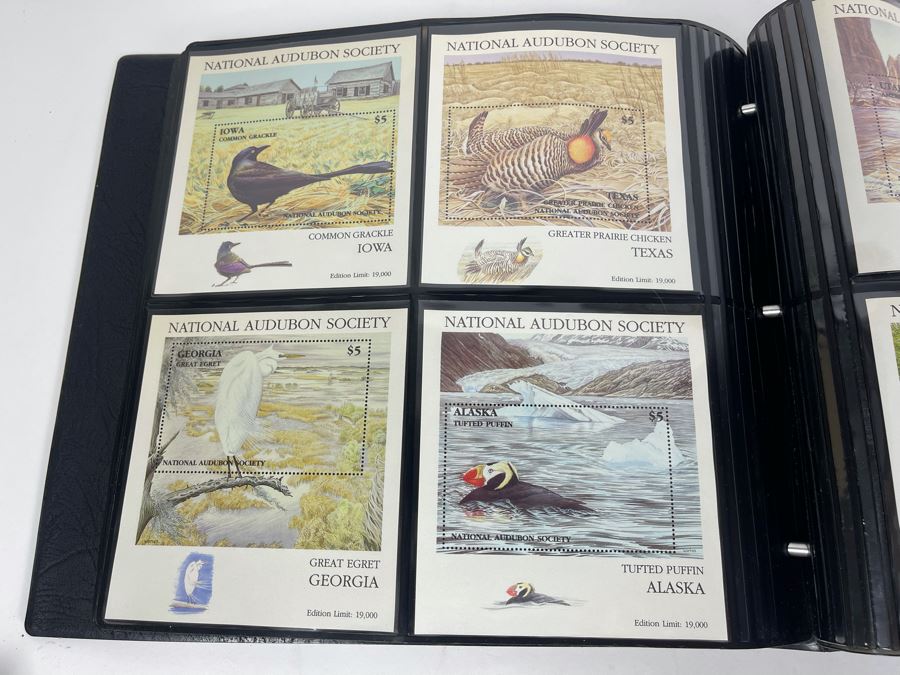 Limited Edition Large Format Mint Stamps Collection From National Audubon Society Birds Of All 50 States $5 Stamps Based On Wildlife Artist Michael Warren - 11 X 10 See Photos [Photo 20]