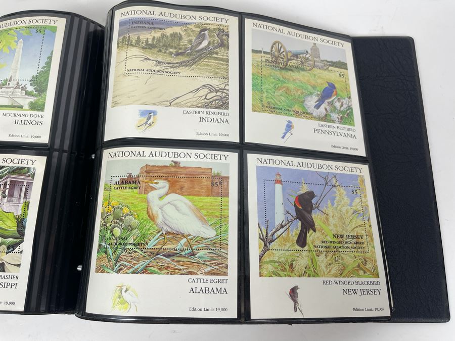 Limited Edition Large Format Mint Stamps Collection From National Audubon Society Birds Of All 50 States $5 Stamps Based On Wildlife Artist Michael Warren - 11 X 10 See Photos [Photo 19]