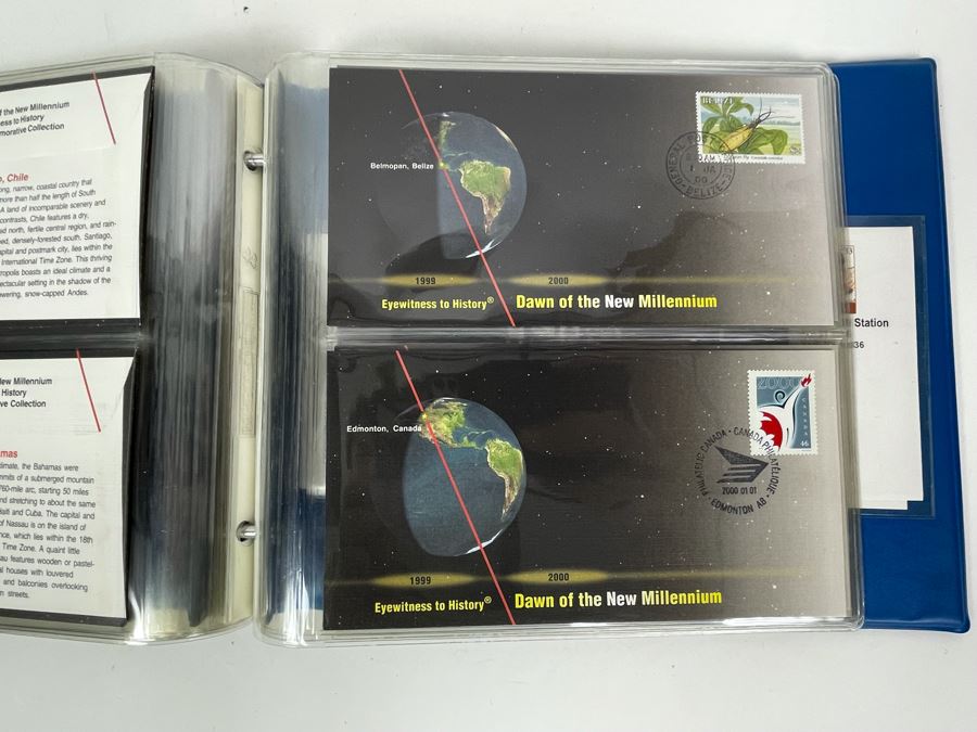 Dawn Of The New Millennium Commemorative First Day Stamp Covers January 1, 2000 In Presentation Binder - See Photos [Photo 15]