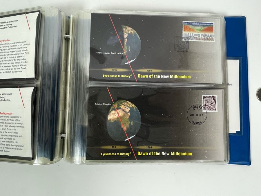 Dawn Of The New Millennium Commemorative First Day Stamp Covers January 1, 2000 In Presentation Binder - See Photos [Photo 11]