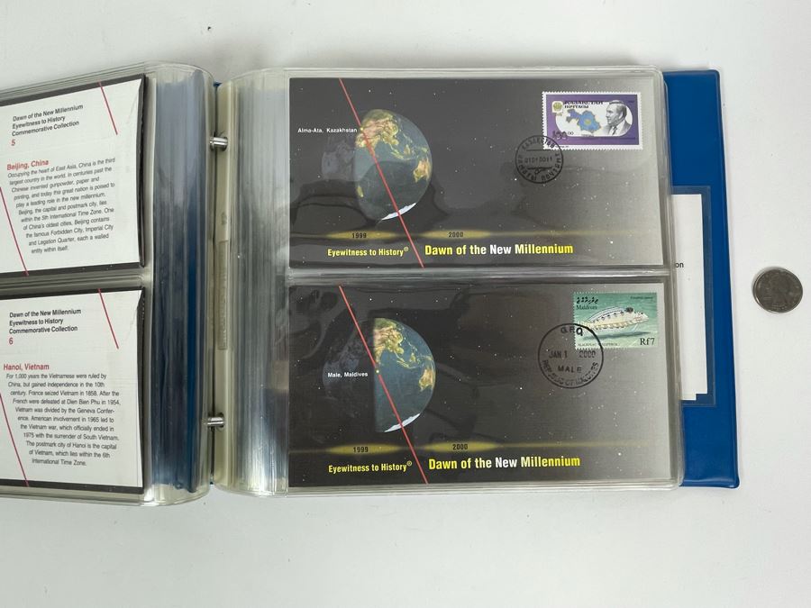 Dawn Of The New Millennium Commemorative First Day Stamp Covers January 1, 2000 In Presentation Binder - See Photos [Photo 9]