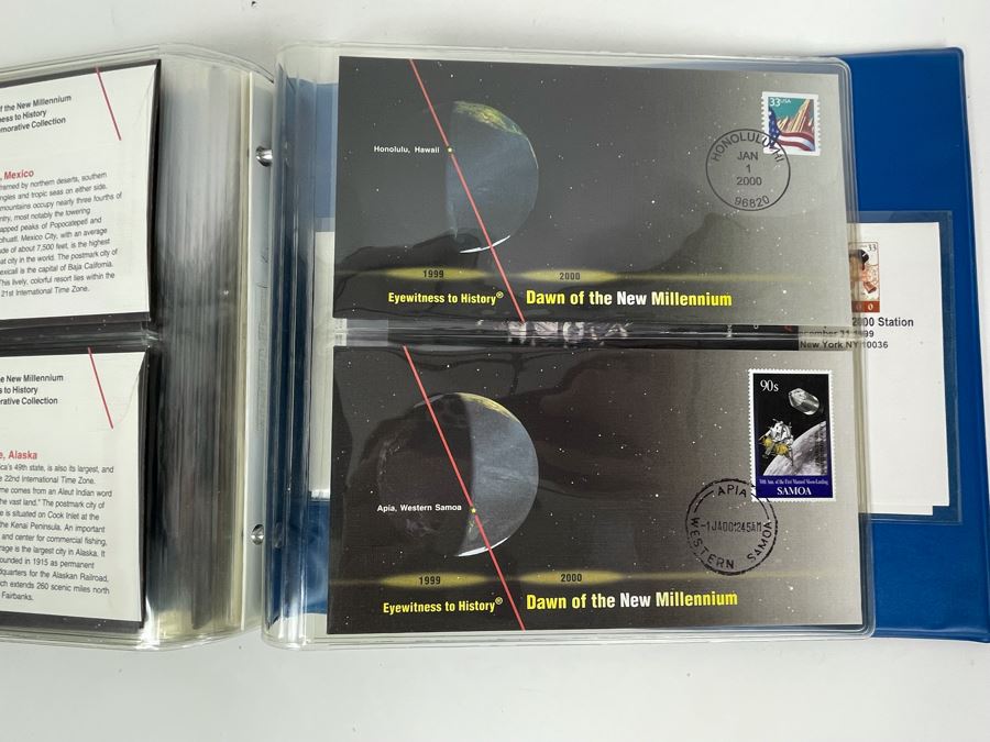 Dawn Of The New Millennium Commemorative First Day Stamp Covers January 1, 2000 In Presentation Binder - See Photos [Photo 17]