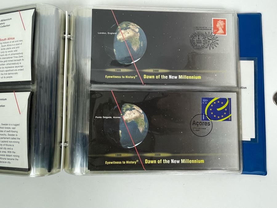 Dawn Of The New Millennium Commemorative First Day Stamp Covers January 1, 2000 In Presentation Binder - See Photos [Photo 12]