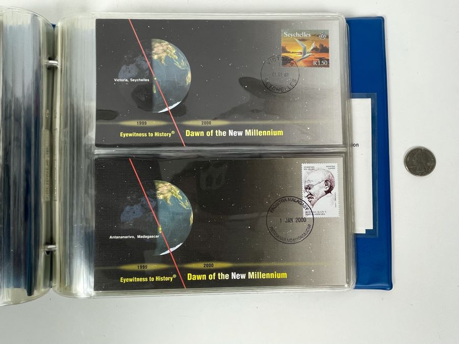 Dawn Of The New Millennium Commemorative First Day Stamp Covers January 1, 2000 In Presentation Binder - See Photos [Photo 10]