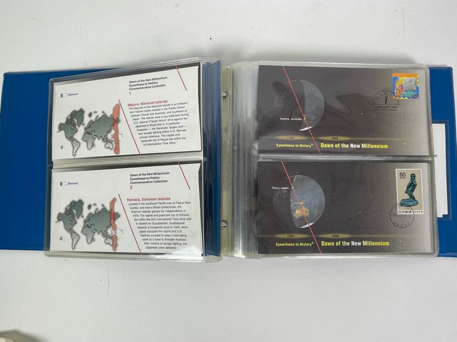 Dawn Of The New Millennium Commemorative First Day Stamp Covers January 1, 2000 In Presentation Binder - See Photos [Photo 5]