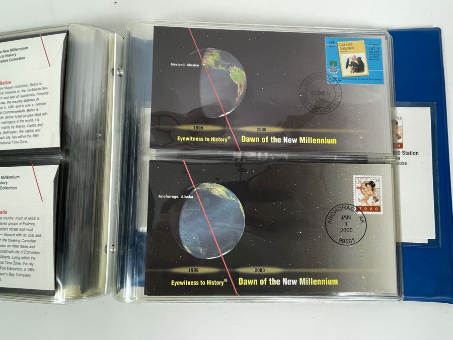 Dawn Of The New Millennium Commemorative First Day Stamp Covers January 1, 2000 In Presentation Binder - See Photos [Photo 16]