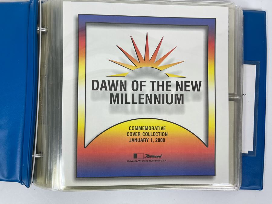 Dawn Of The New Millennium Commemorative First Day Stamp Covers January 1, 2000 In Presentation Binder - See Photos [Photo 3]