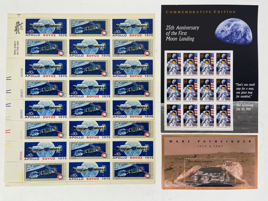 Mint Apollo Soyuz 1975 Stamp Sheet Commemorative Edition Of 25th