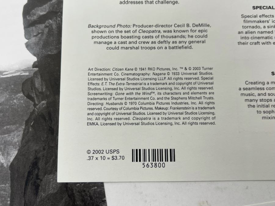 Various Hollywoood And Photography Mint Stamp Sheets [Photo 14]