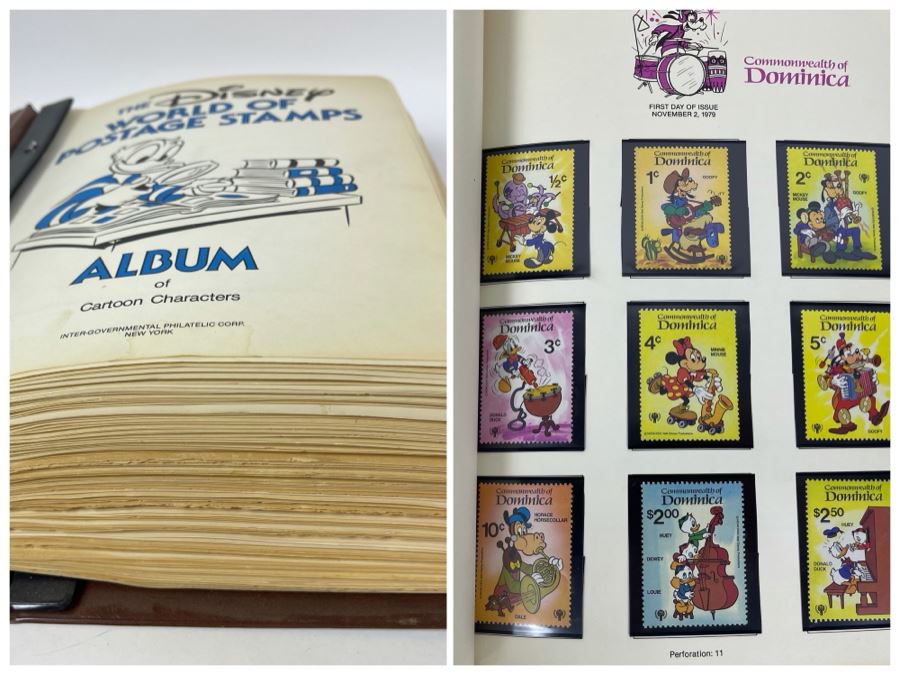 Huge 200+ Page The Disney World Of Postage Stamps Album Featuring Mint Disney Postage Stamps And First Day Covers - See Photos For Sampling [Photo 1]