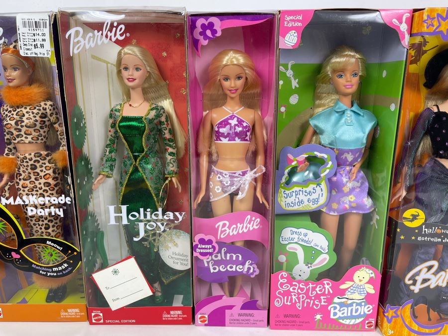 Collection Of Six New In Box Barbie Dolls [Photo 4]