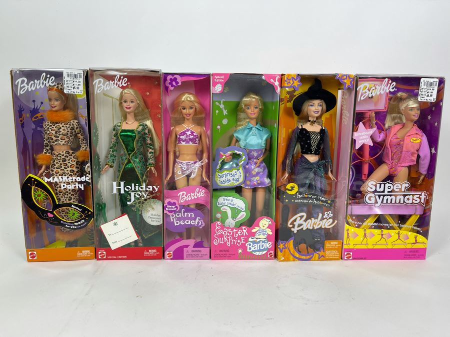 Collection Of Six New In Box Barbie Dolls [Photo 1]
