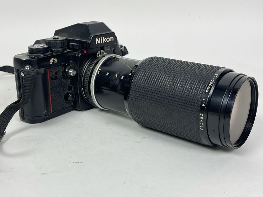 Nikon F3 Film Camera With Nikon Zoom 80-200mm Lens