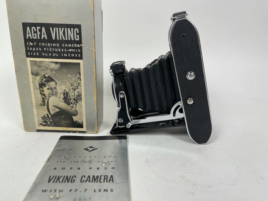 Vintage Agfa Viking Bellows Folding Camera With Original Box And Manual [Photo 7]