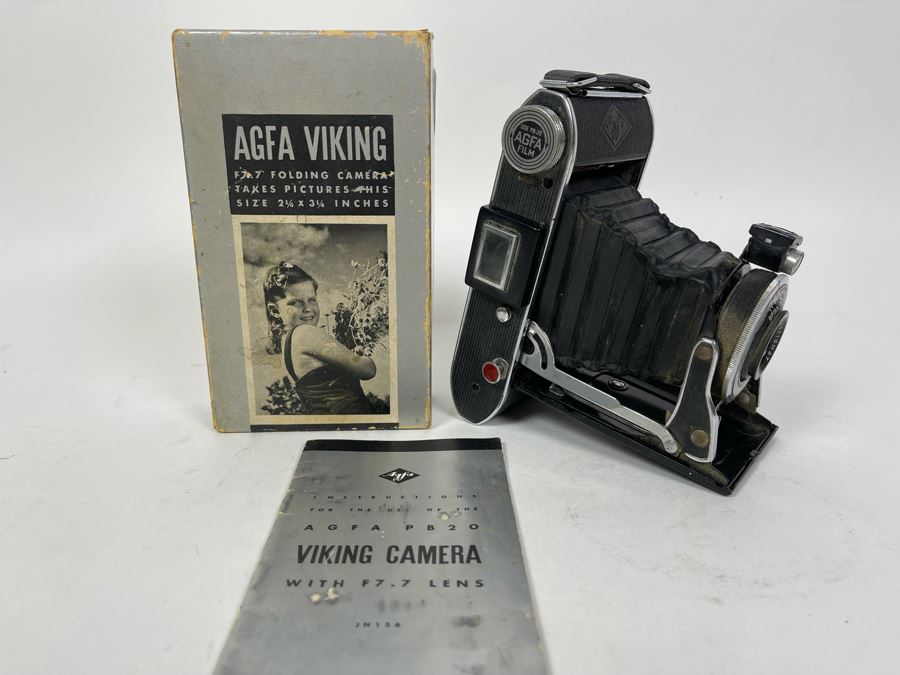 Vintage Agfa Viking Bellows Folding Camera With Original Box And Manual [Photo 5]