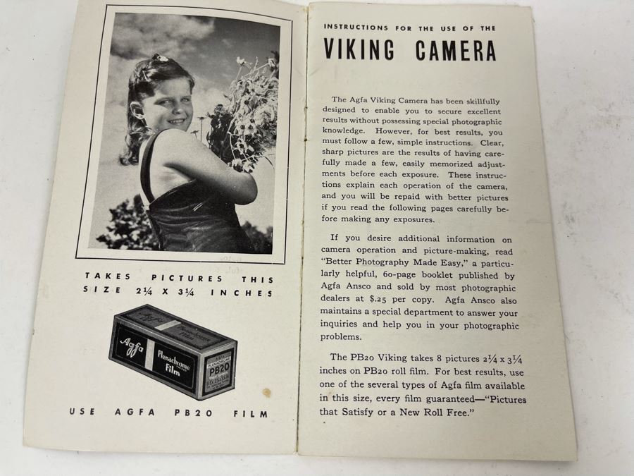 Vintage Agfa Viking Bellows Folding Camera With Original Box And Manual [Photo 8]