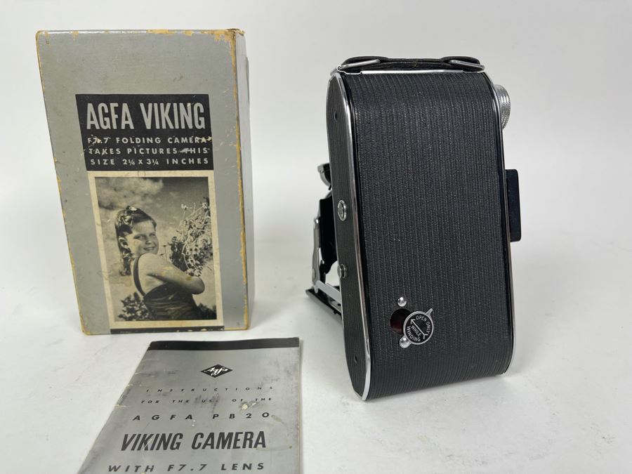 Vintage Agfa Viking Bellows Folding Camera With Original Box And Manual [Photo 6]