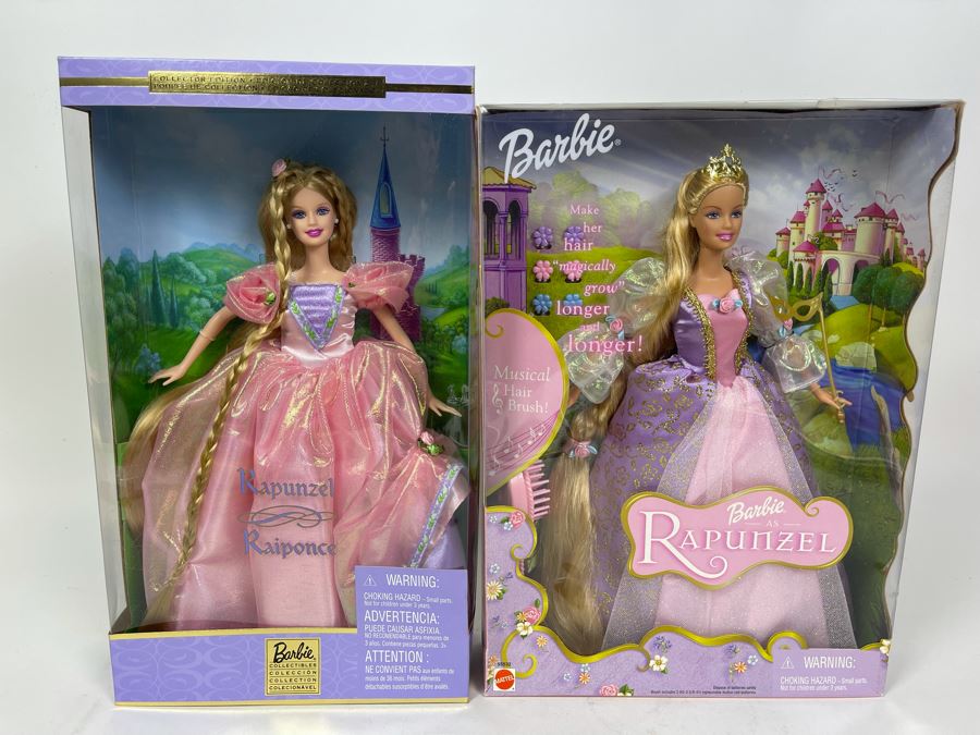 Pair Of New In Box Barbie Rapunzel Dolls [Photo 1]