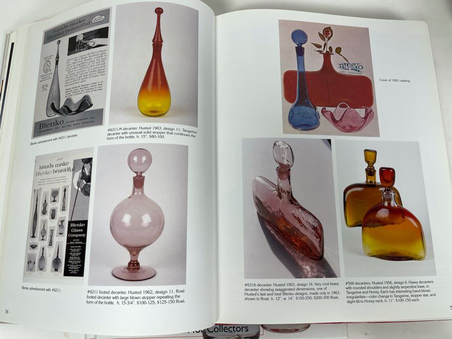 Collection Of Four Blenko Glass Collector's Books And Green Blenko Glass Jar 8H [Photo 11]