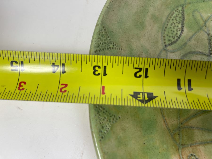 Mid-Century Art Pottery Signed Mother King With Wooden Stand 13.5R [Photo 8]