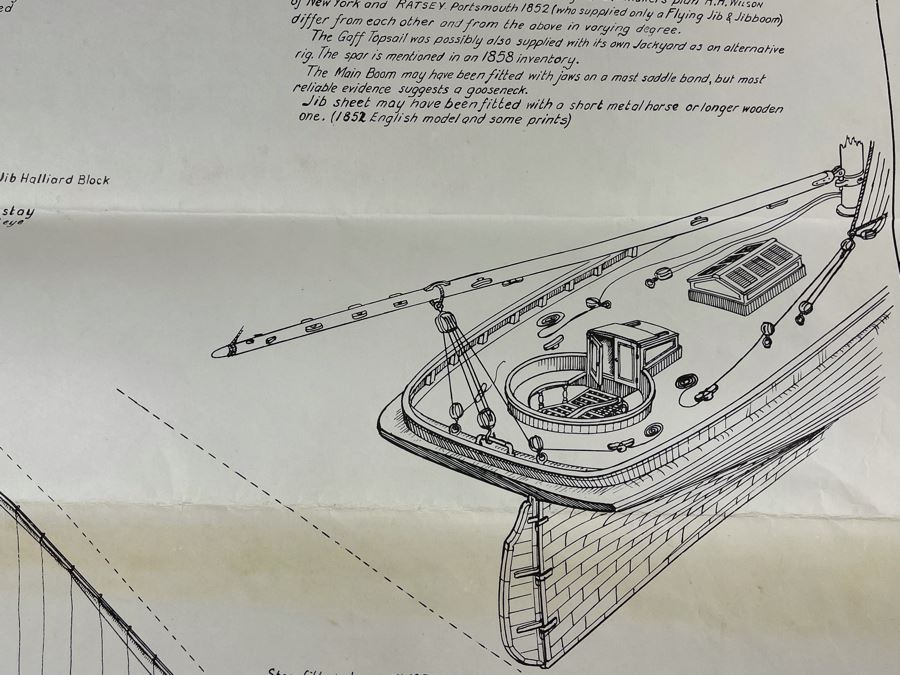 Vintage 1967 Model Shipways Partially Built Model With Plans And Original Box Schooner Yacht 'America' 1851 (Uncertain If Complete) [Photo 11]