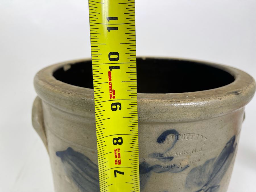 Union Pottery Newark, NJ Stoneware 2 Gallon Crock 10W X 9H [Photo 9]