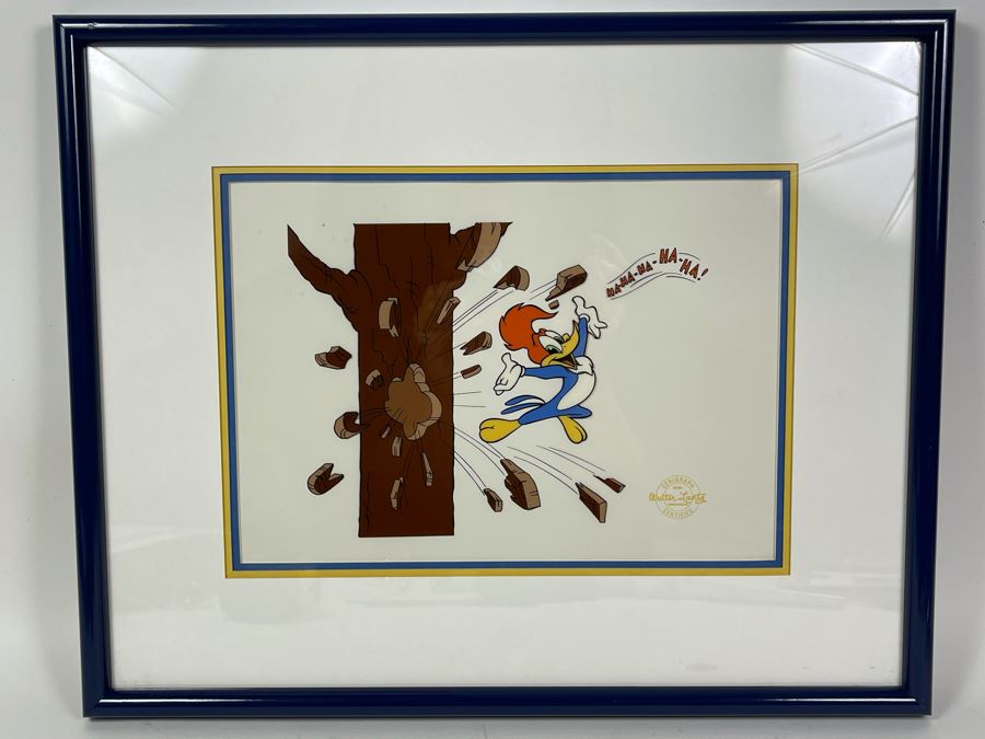 Framed Limited Edition Fine Art Serigraph Cel Created From Original Art In The Walter Lantz Archives Titled 'Ha-Ha-Ha-Haa-Ha!' Woody Woodpecker With COA 13.5 X 9.5 [Photo 2]
