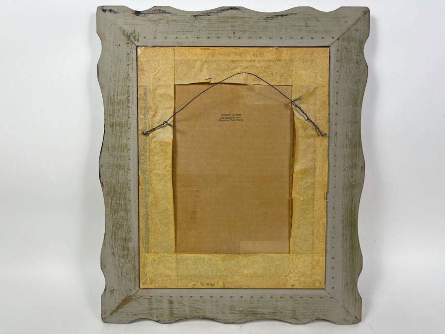 Original 1974 Mildred Lapson Watercolor Painting In Frame 9 X 12 [Photo 9]