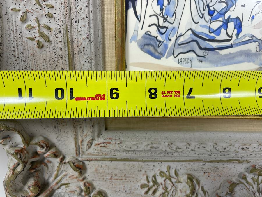 Original 1974 Mildred Lapson Watercolor Painting In Frame 9 X 12 [Photo 11]