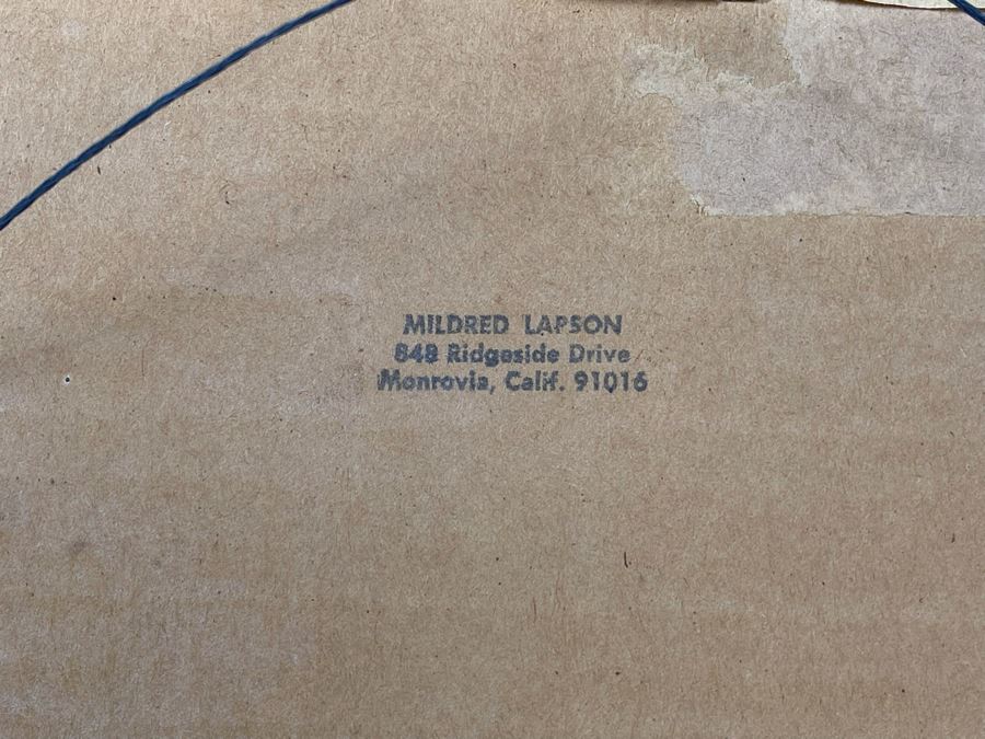 Original 1974 Mildred Lapson Watercolor Painting In Frame 9 X 12 [Photo 10]