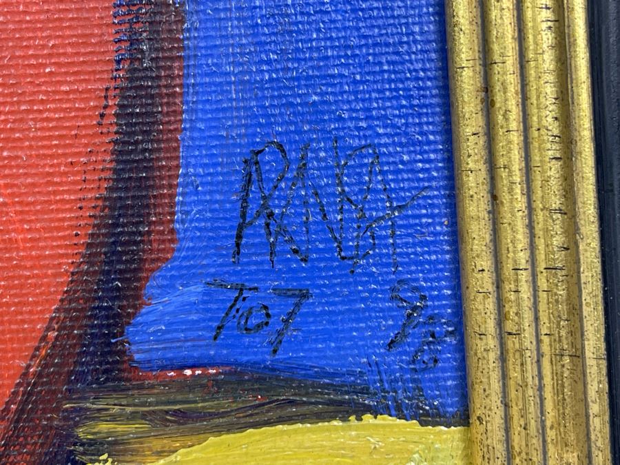 Original Angel Aransay Ortega (1943-2015, Spain) Painting In Frame 1998 21 X 28 (See Details Page For Artist Website: angelaransay.com) Signed Aransay 707 98 With Original Shipping Documentation From Spain [Photo 8]