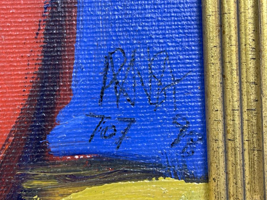 Original Angel Aransay Ortega (1943-2015, Spain) Painting In Frame 1998 21 X 28 (See Details Page For Artist Website: angelaransay.com) Signed Aransay 707 98 With Original Shipping Documentation From Spain [Photo 9]