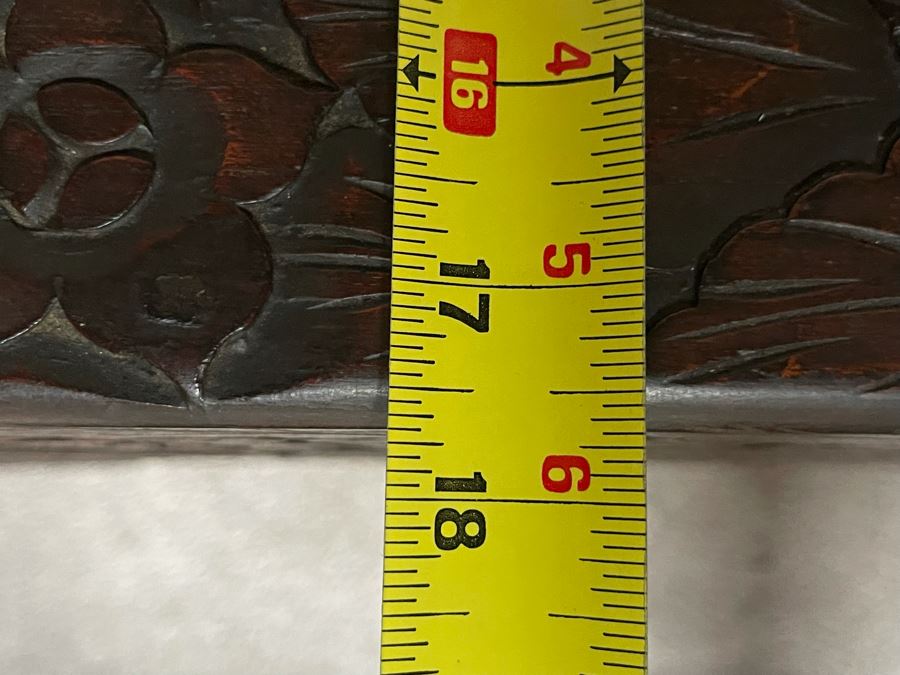 Vintage Chinese Camphorwood Hand Relief Carved Chest 36W X 17.5D X 22H [Photo 32]