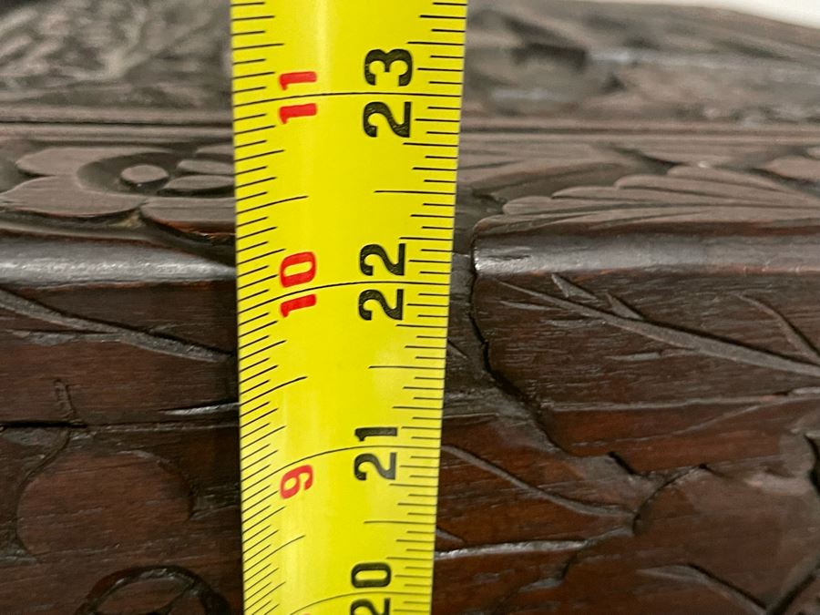 Vintage Chinese Camphorwood Hand Relief Carved Chest 36W X 17.5D X 22H [Photo 33]