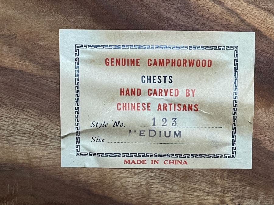 Vintage Chinese Camphorwood Hand Relief Carved Chest 36W X 17.5D X 22H [Photo 26]